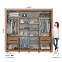 ROPERO HENN MEDELIN D326-127 2 PUERTAS CORREDIZAS NATURAL OFF WHITE