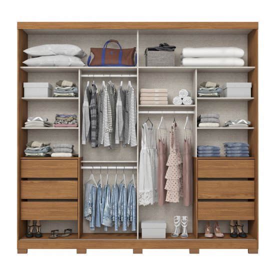ROPERO HENN CAYMAN D337-128 2 PUERTAS NATURAL