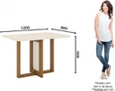 MESA HENN NATALI SC73-127 1.20 C/VIDRIO NATURE/OFF WHITE