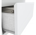 Mesa De Luz Henn Campeche D07-10 2 Cajones Blanco Blanco Pintura Uv