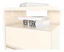 Mesa De Luz Henn Campeche D07-10 2 Cajones Blanco Brillante Off White