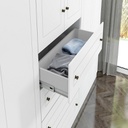 Ropero Henn Americano D205-05 6 Puertas Blanco Blanco Hp