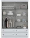 Ropero Henn Americano I113-05 4 Puertas Blanco Blanco