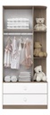 Ropero Henn Labirinto I117-18 2 Puertas Rustico Blanco Rustico/blanco