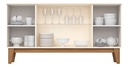 Bahiut Henn Eiffel S352-129 4 Puertas Off White Nature Off White/marrón