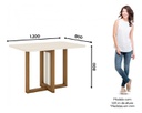 Mesa Henn Natali Sc73-127 1.20 C/vidrio Nature/off White