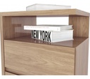 Mesa De Luz Henn Campeche D07-10 2 Cajones Brillante Jequitiba