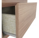 Mesa De Luz Henn Campeche D07-10 2 Cajones Brillante Jequitiba