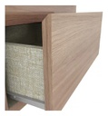 Mesa De Luz Henn Campeche 2 Cajones 1 Estante Pintura Uv Marrón