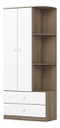 Ropero Henn Labirinto I117-10 2 Puertas Blanco Rústico/blanco