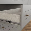 Ropero Henn Americano I113 4 Puertas 4 Cajones Gris
