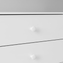 Comoda Henn Labirinto I714-18 4 Cajones Rustico Blanco Blanco