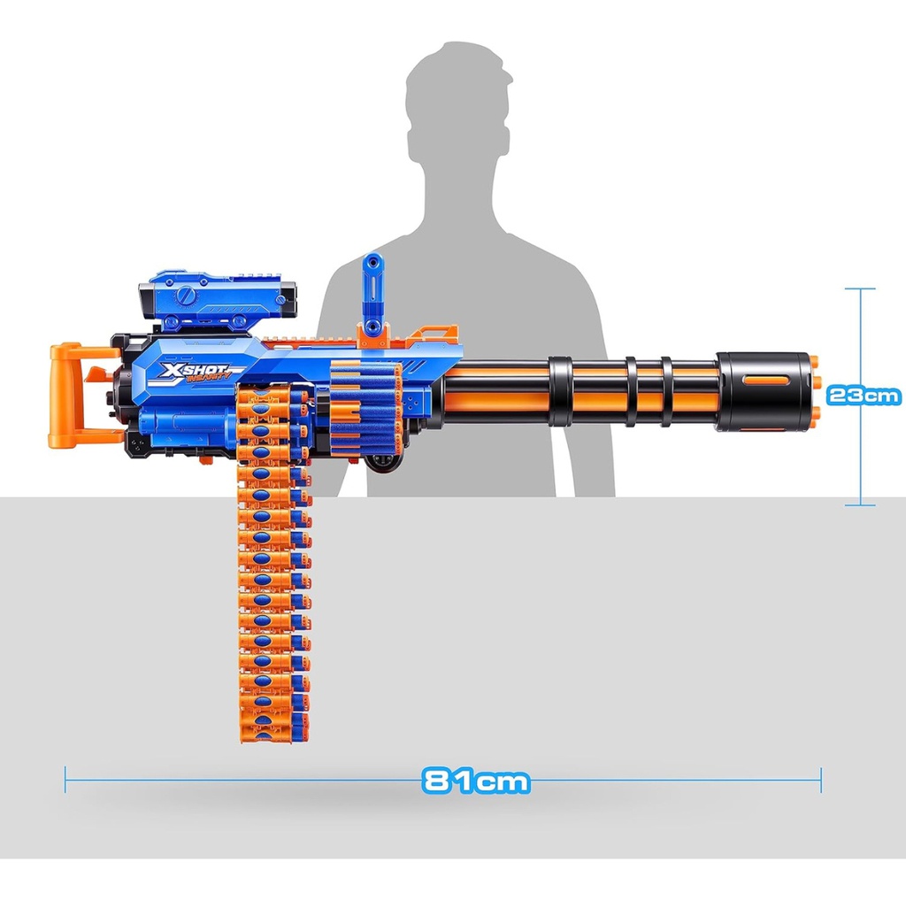 Zuru X-shot Lanza Dardos Insanity Motorized Rage Fire +72