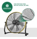 Ventilador Turbo Peabody Pevtb1630na Piso Inverter A Bateria 40.64 Cm Negro/amarillo Gris Plástico 7