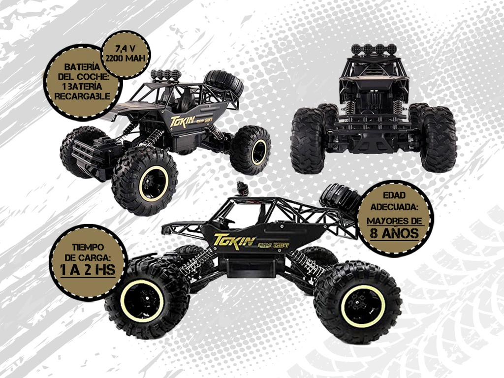 Camioneta 4x4 Gadnic 1:12 Control Remoto Todo Terreno Negro