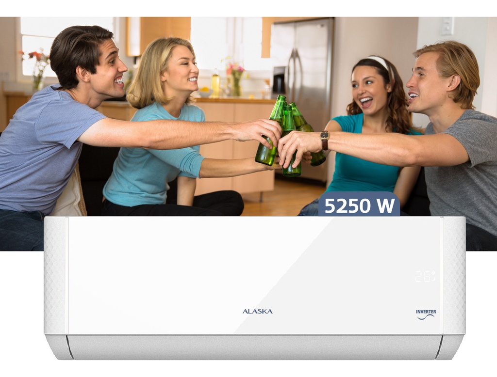 Aire Acondicionado Inverter Alaska Asi52wclw 5250w F/c Blanco