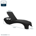 SET REPOSERAS GARDEN LIFE DUBAI X2 V7603 NEGRA
