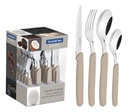 Juego De Cubiertos Tramontina X24 23499/022 Carmel Marfil Gris