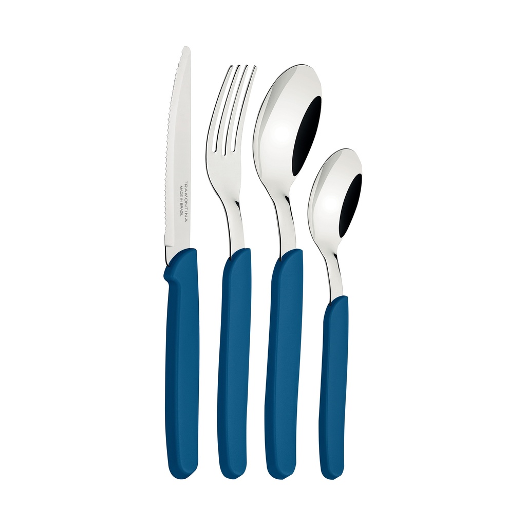 JUEGO DE CUBIERTOS TRAMONTINA X24 23499/024 CARMEL AZUL