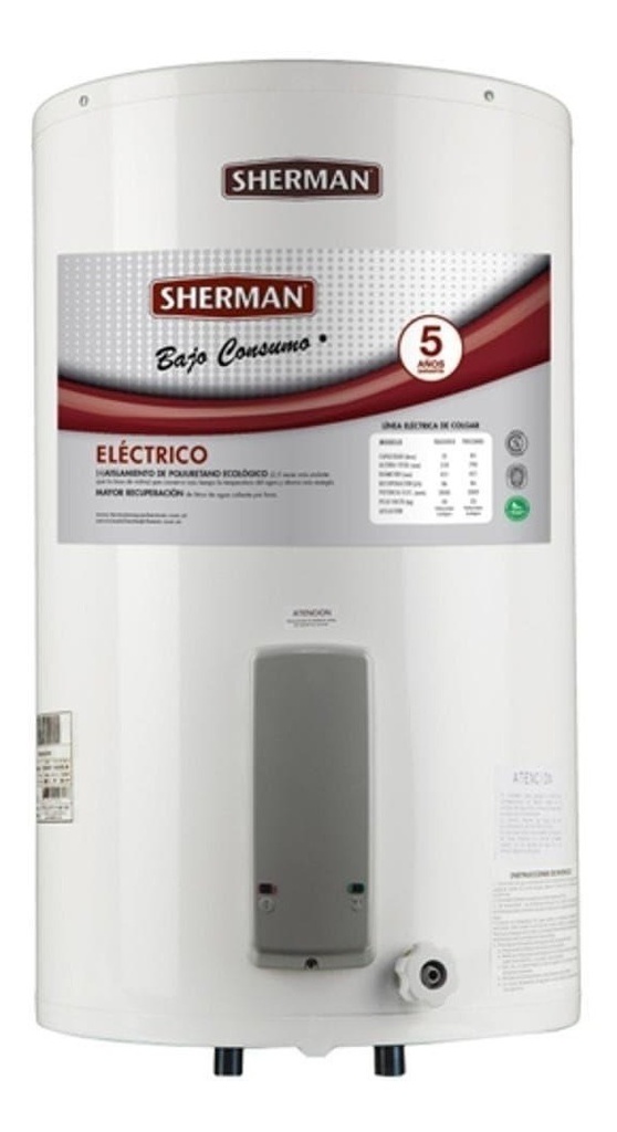 Termotanque Electrico Sherman Tecc055eshk2 85l Colgar Sh Blanco
