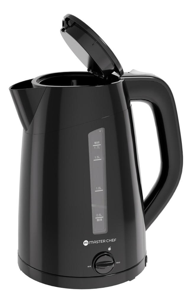 Pava Electrica Master Chef Mc-k3702n 1.7 L Negra Regulable Negro