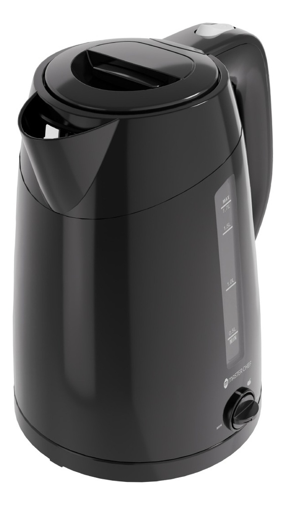 Pava Electrica Master Chef Mc-k3702n 1.7 L Negra Regulable Negro