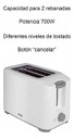 Tostadora Eléctrica Atma  To2180 2 Rebanadas 700w Blanco Blanco