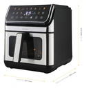 Freidora De Aire Atma Fr258aip 8 Litros Inox 1750w Digital Acero Inoxidable