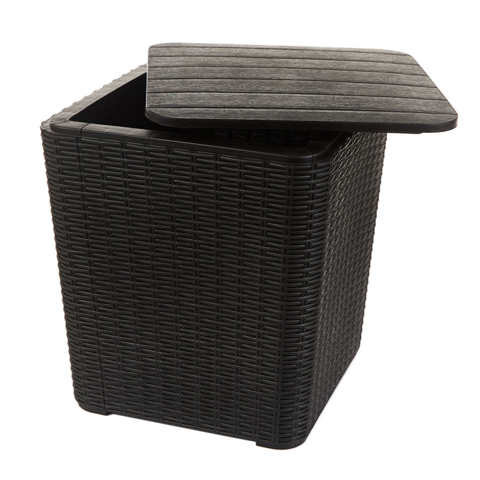 SET REPOSERAS GARDEN LIFE DUBAI X2 V7603 + MESA CAPRI NEGRA