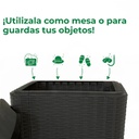 SET REPOSERAS GARDEN LIFE DUBAI X2 V7603 + MESA CAPRI NEGRA