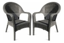 Sillon Garden Life X2 F785667 Rattan Qatar Gris Grafito