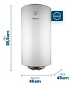 Termotanque Eléctrico Philco 94phte100b2 93l Conex Inferior Blanco