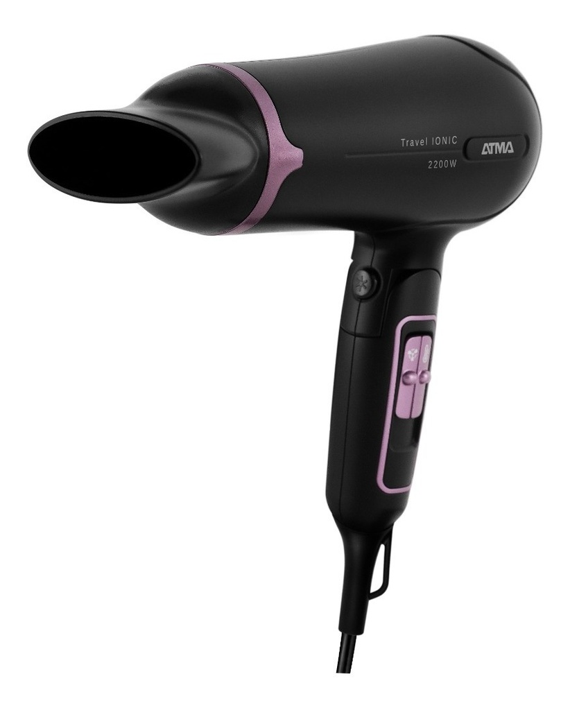 Secador De Pelo Atma Sp8935p 2200w Plegable Ionico Negro