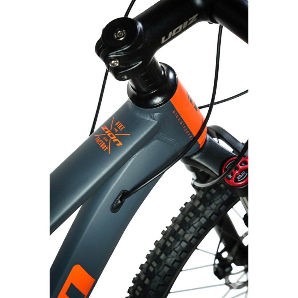 BICICLETA ZION ASPRO GNR TALLE L GRIS NARANJA