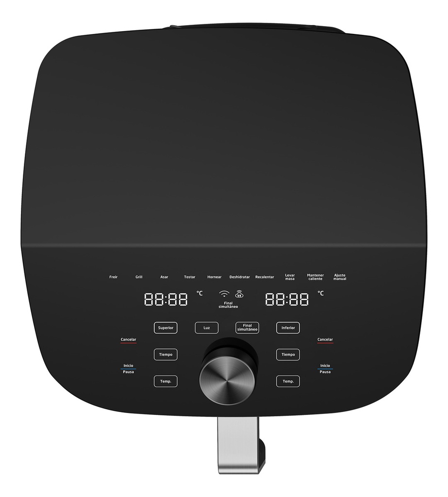 Freidora De Aire Digital Midea 11l Smart 2 Zonas Af-d211bar1 Negro