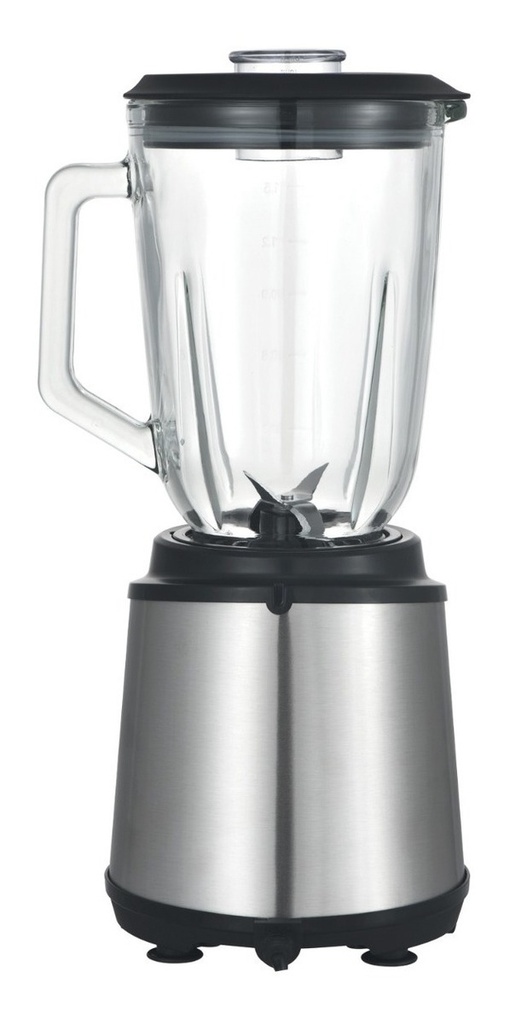 Licuadora Midea Inox Con Jarra De Vidrio 1,5 L. 800w Negro