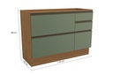 BAJO MESADA KAPPESBERG MAXXI G746-CNVE 120CM CANELA VERDE