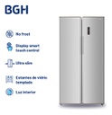Heladera Bgh Brs400i1a Sbs 397l No Frost Inverter Inox Gris