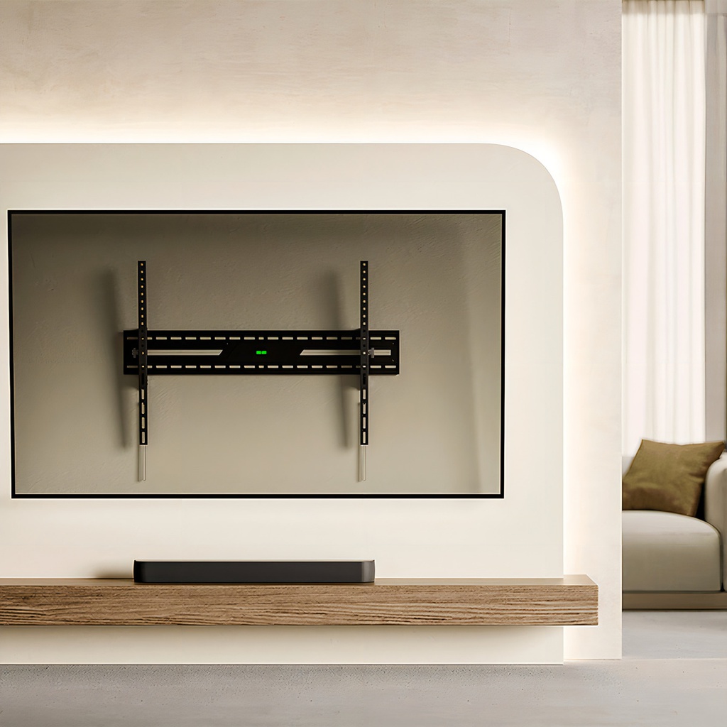 Soporte Tv Led/lcd Curvo 43 A 100 Onebox Inclinable Pared Negro