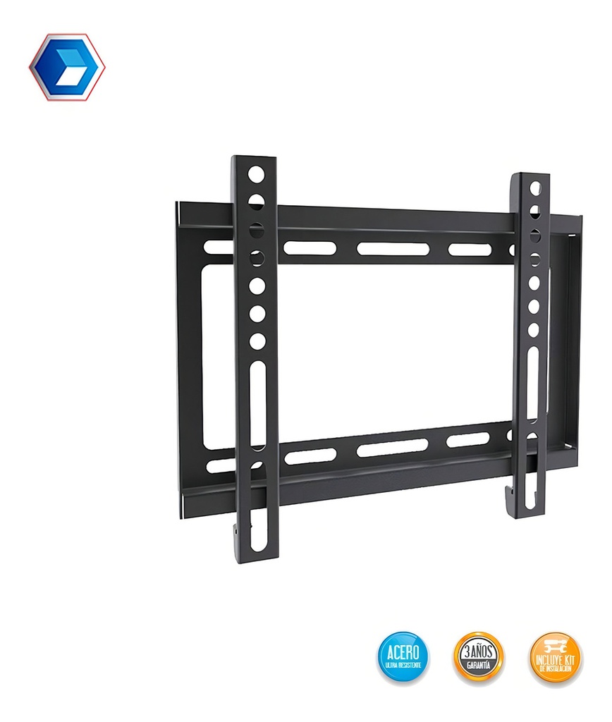 Soporte Fijo Tv Led Lcd Onebox 13 A 43 Pulgadas Ob-f24 Negro