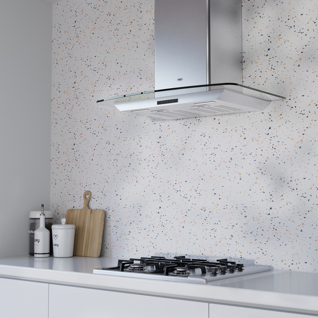 Campana Tamel 60cm  Tst Cristal Y Acero Inoxidable Plateado
