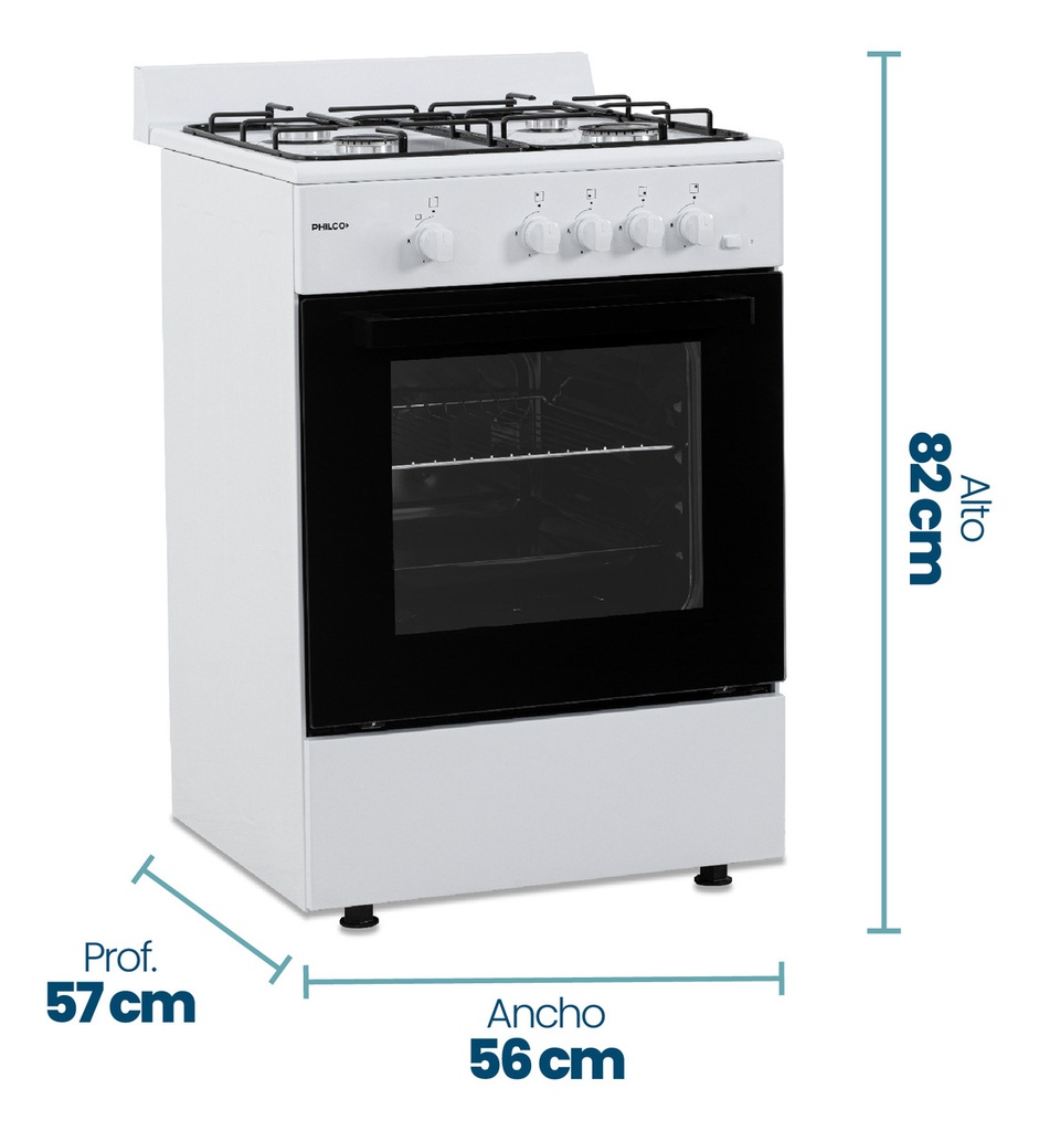 Cocina Multigas Philco Phcm56bl Essential 56 Cm Blanca Blanco