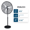 Ventilador De Pie Philco Vpip2623p 26  Industrial 66.04 Cm 50hz/60hz Negro Plateado Metal 3