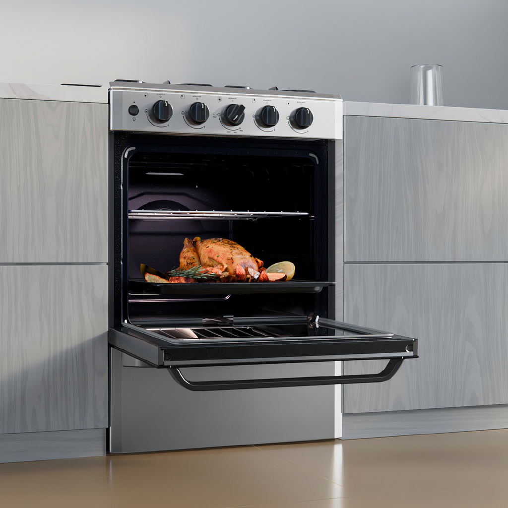 Cocina Drean Cd5603ai0 Multigas 56cm 4 Hornallas Inoxidable Gris