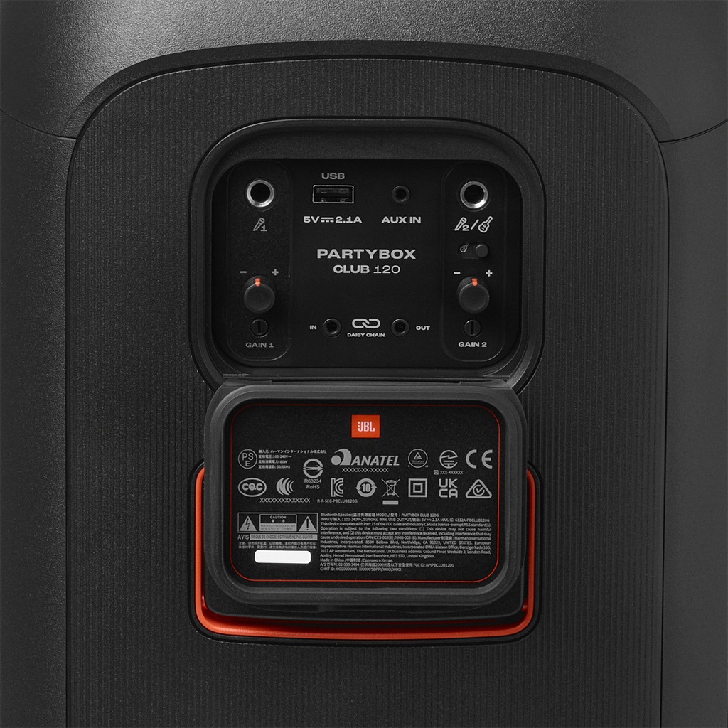 Parlante Portátil Jbl Partybox Club 120 Bluetooth Negro Negro