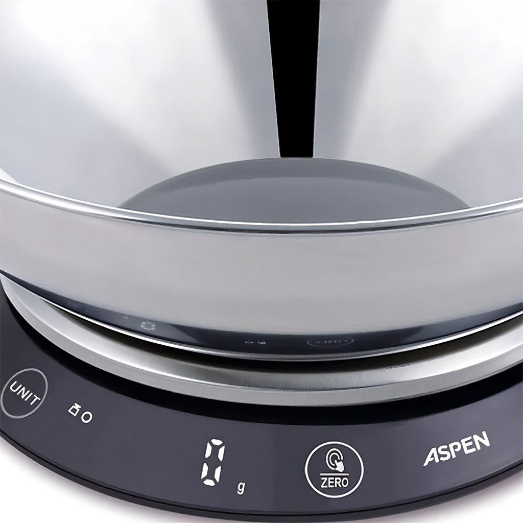 Balanza De Cocina Digital Aspen Bc210 1.8l Steel Hasta 3 Kg Acero 3 Kg
