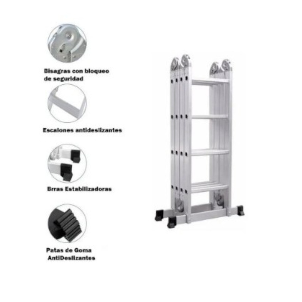 ESCALERA MULTIFUNCION GROSS AM0116D 16 ESCALONES 4X4