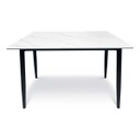 Juego Comedor Gardenlife Mesa Simil Mármol + 4 Sillas Nina Negro