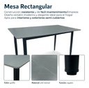 Juego Comedor Gardenlife Mesa Simil Mármol + 4 Sillas Nina Gris Grafito