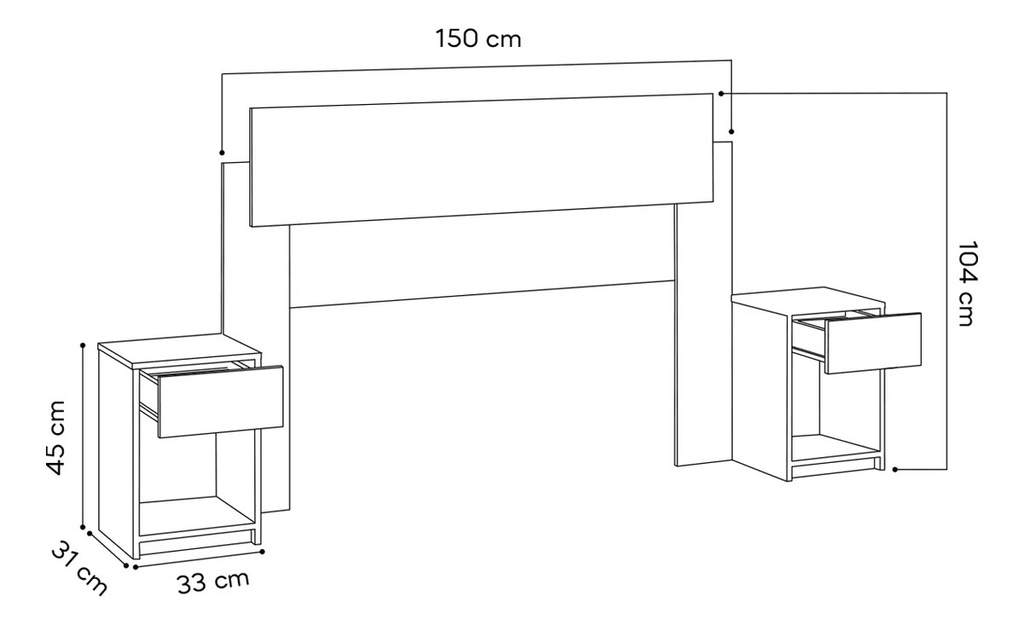 RESPALDO DE CAMA VERA CDMC300-RU RUSTICO